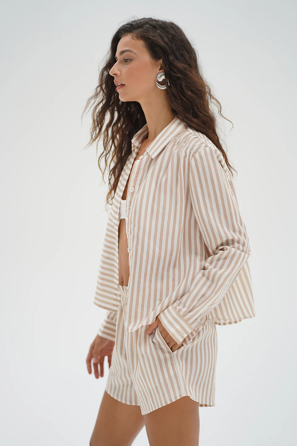 LNA Clothing Cayman Shorts Sandbar Stripe