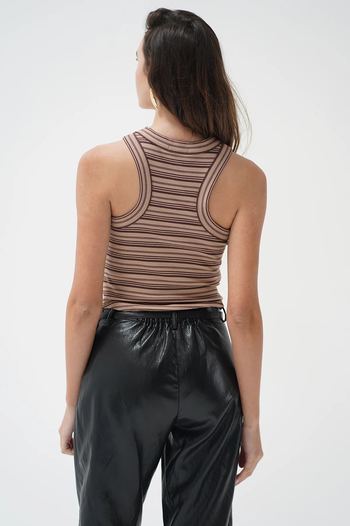 LNA Halo Tank Chocolate Stripe