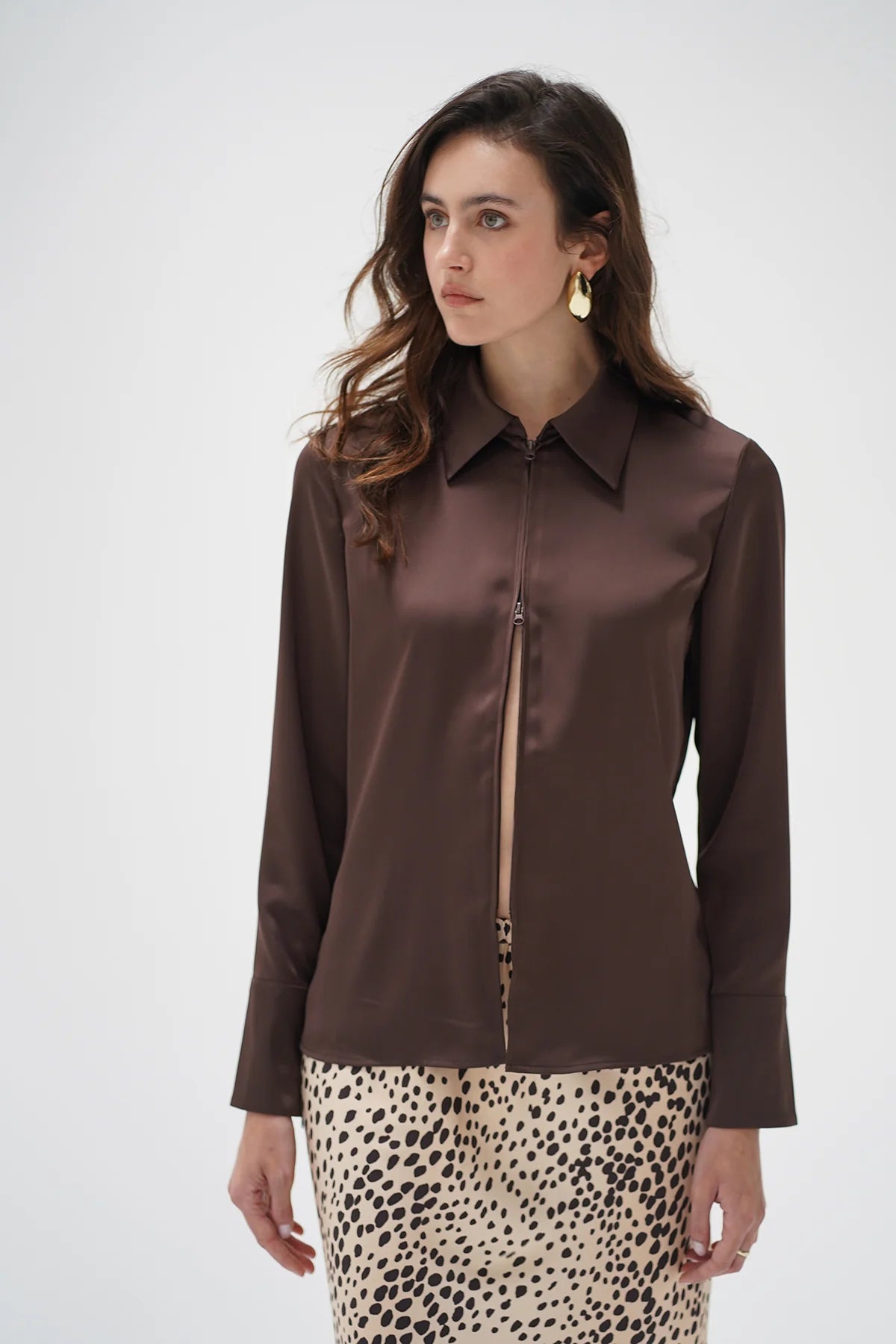 LNA Jude Blouse Cacao