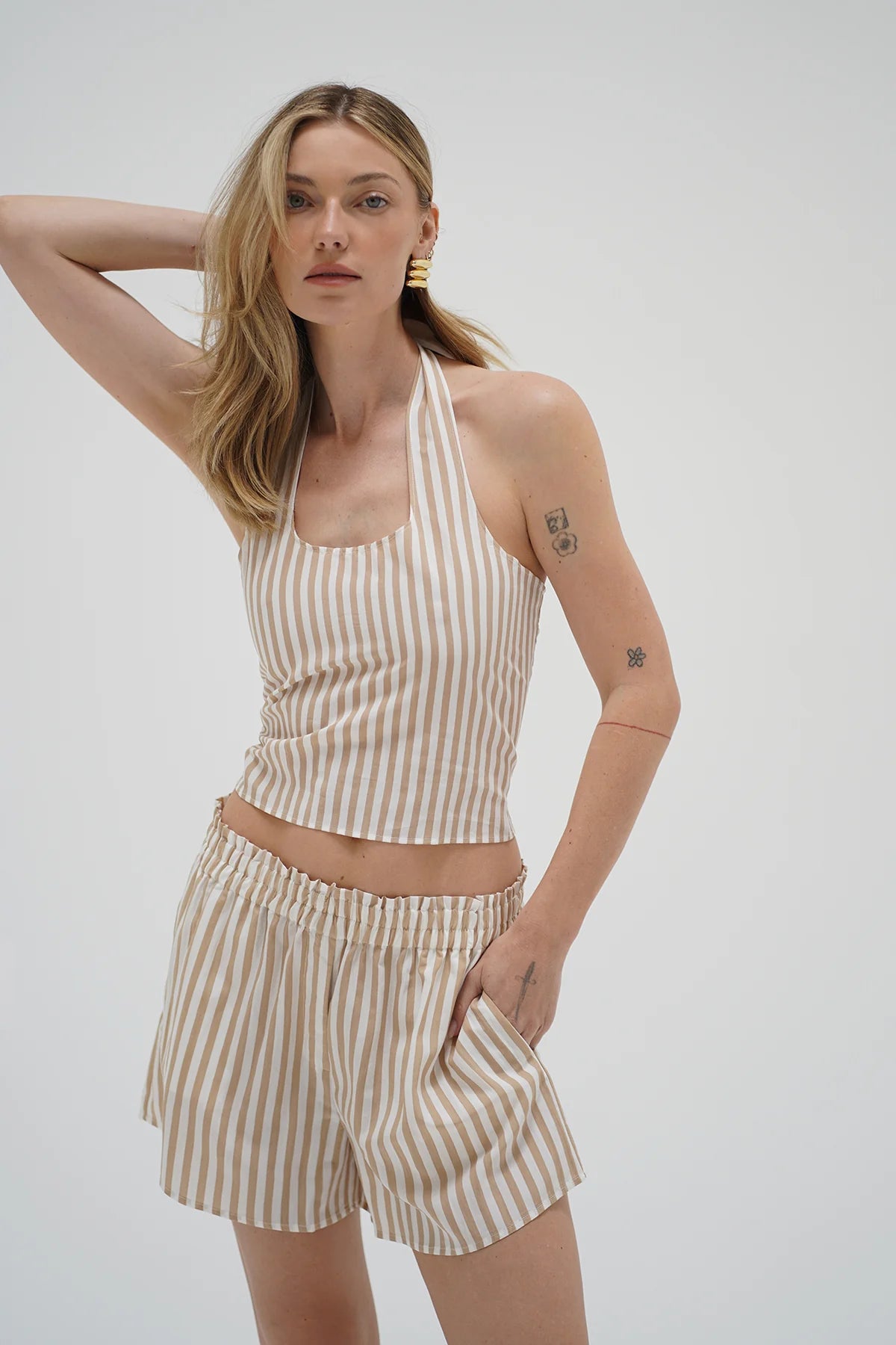 LNA Clothing Cayman Shorts Sandbar Stripe