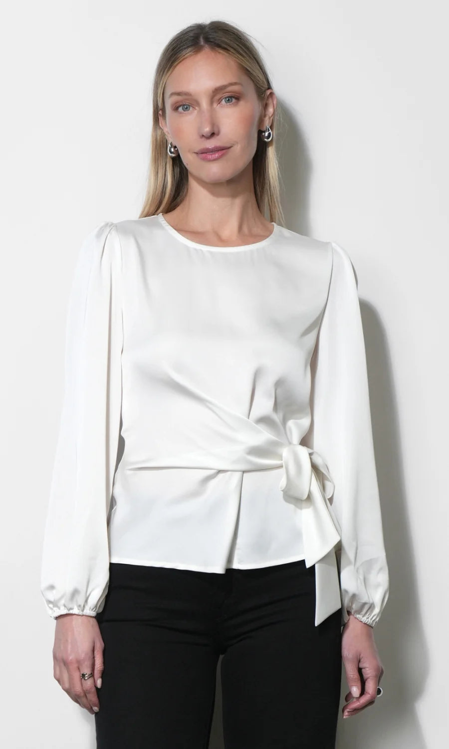 Greylin Lola Ivory Side Tie Blouse