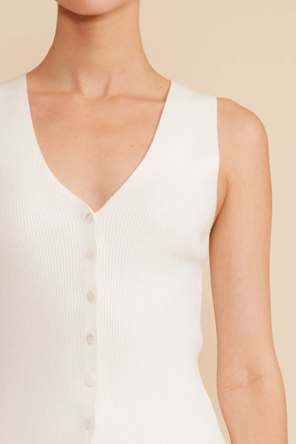 Eris Knit Vest | White