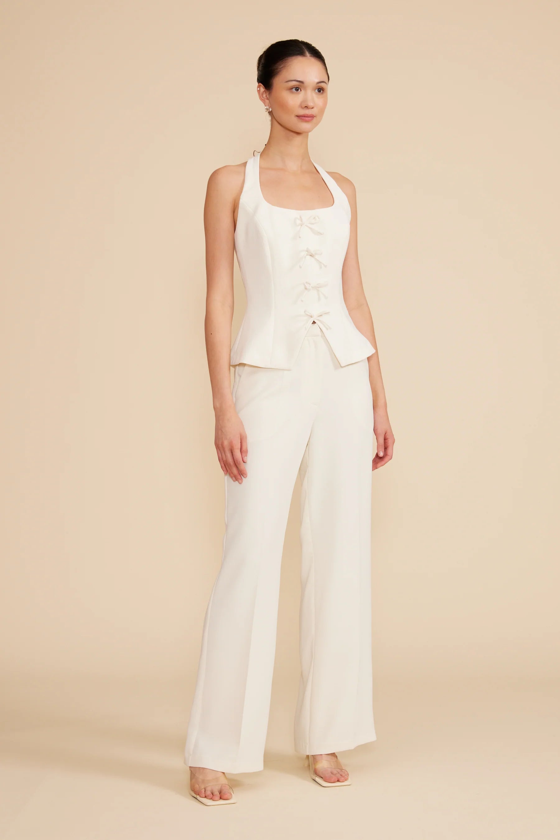 Valli Cupro Pant | White