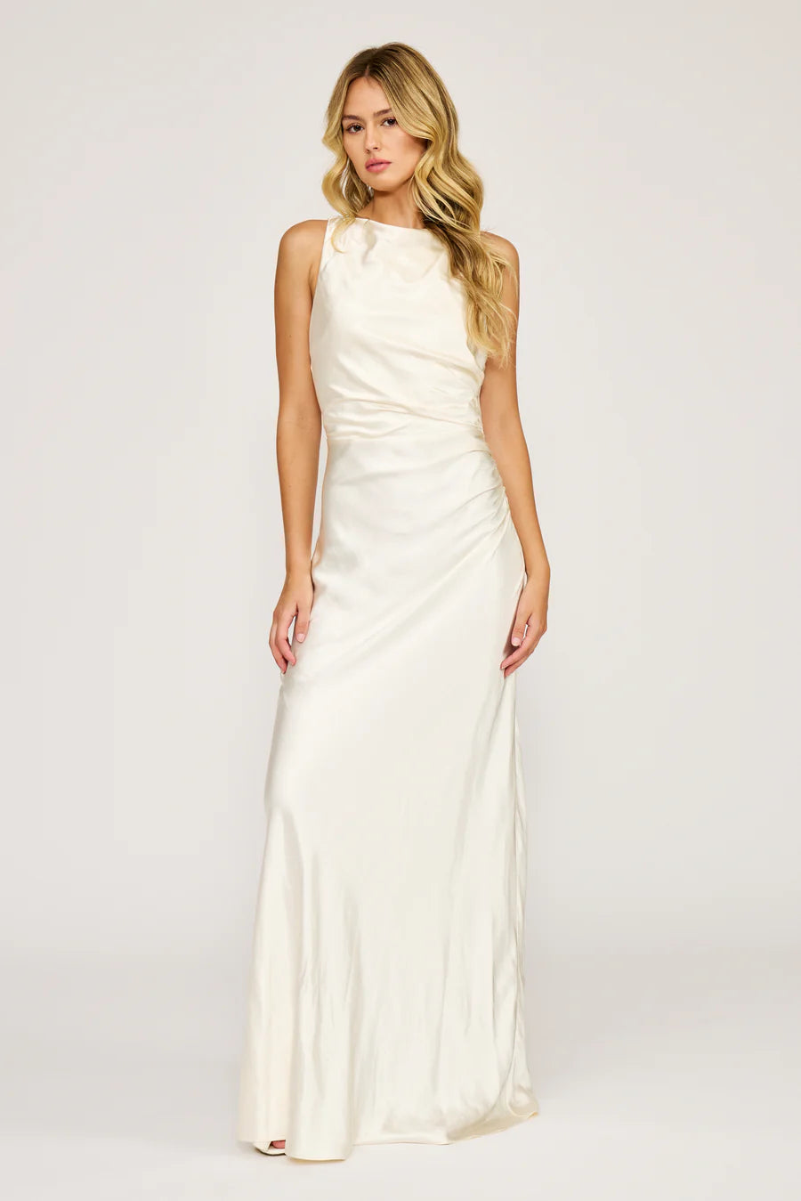 Halo Ivory Draped Dress
