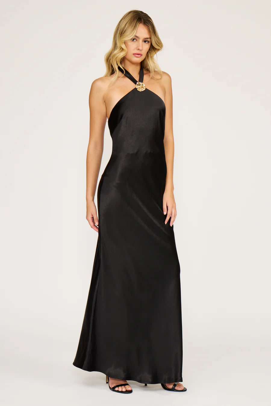 Bonnie Black Halter Dress