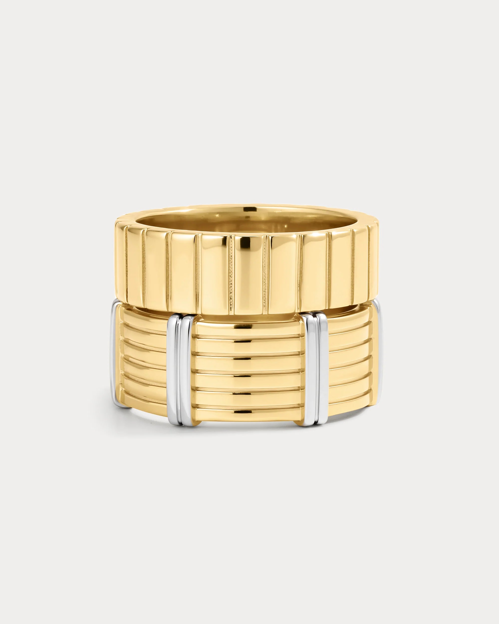 LUV AJ The Luna Bezel Ring Set