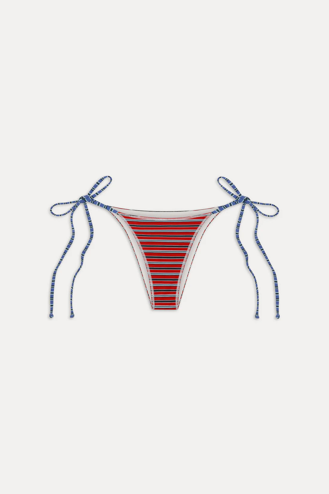 Frankies Bikinis Mackenzie Bikini Bottom Red Summer Stripe