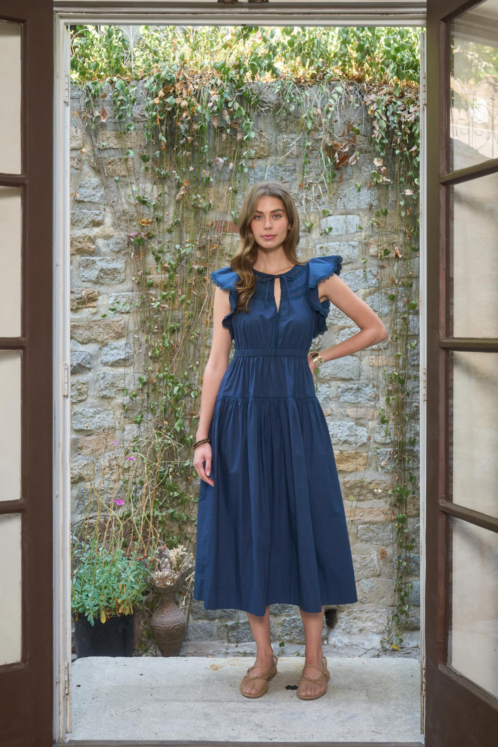 Moon River Rory Navy Midi Dress| Dress | Coco Kimono 