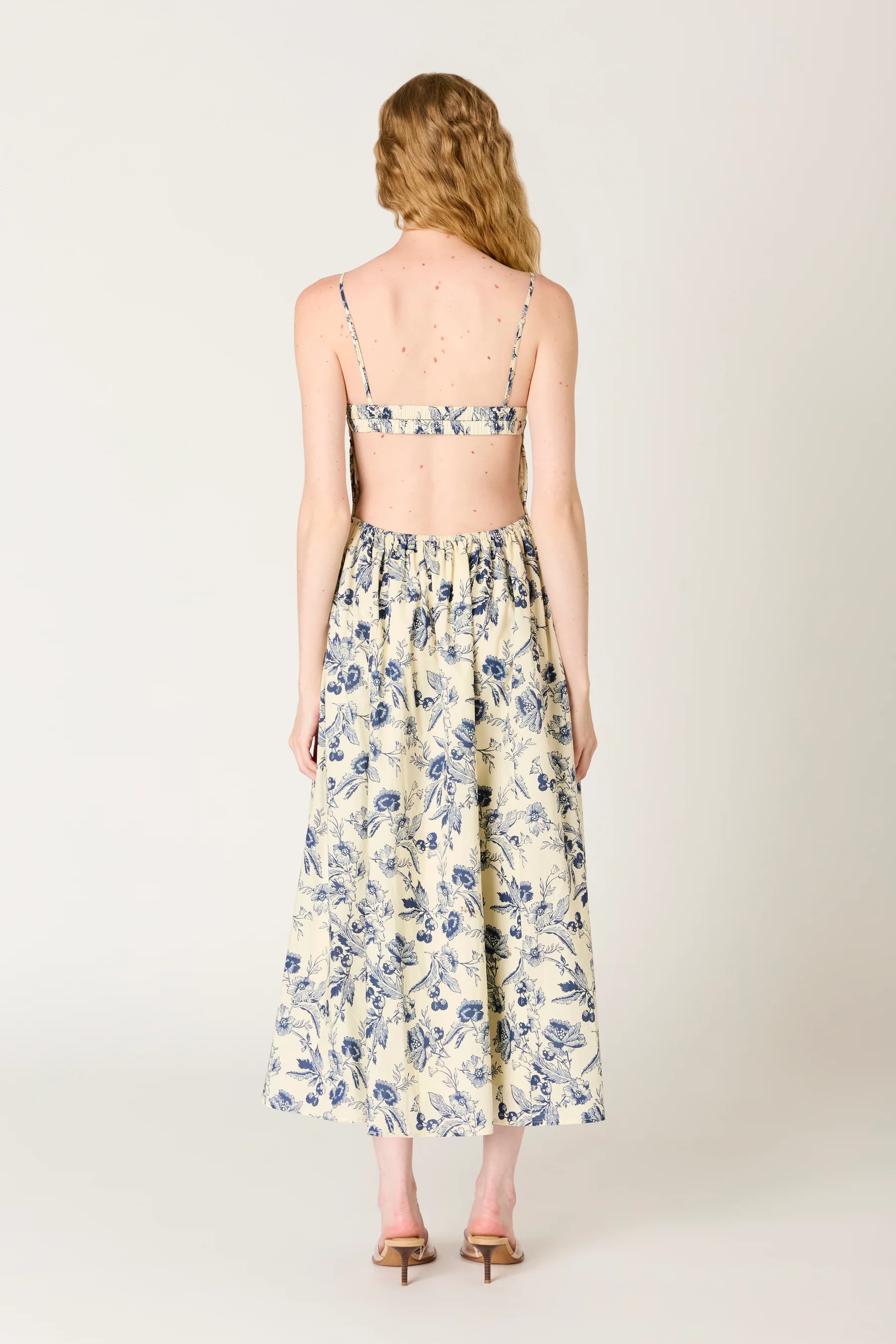 Back of NIA Destane Navy Floral Dress 