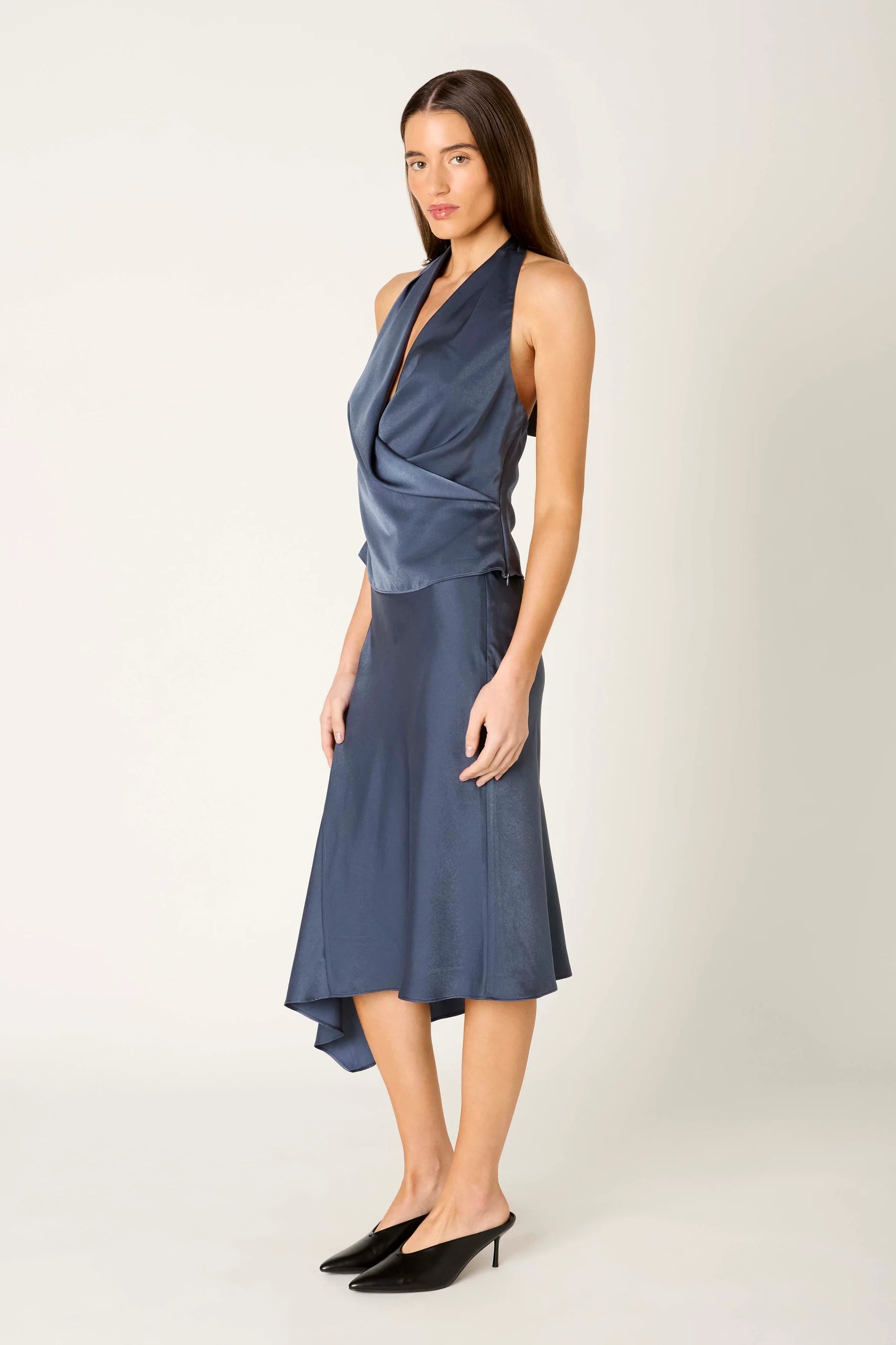 NIA Portia Skirt Grey Blue
