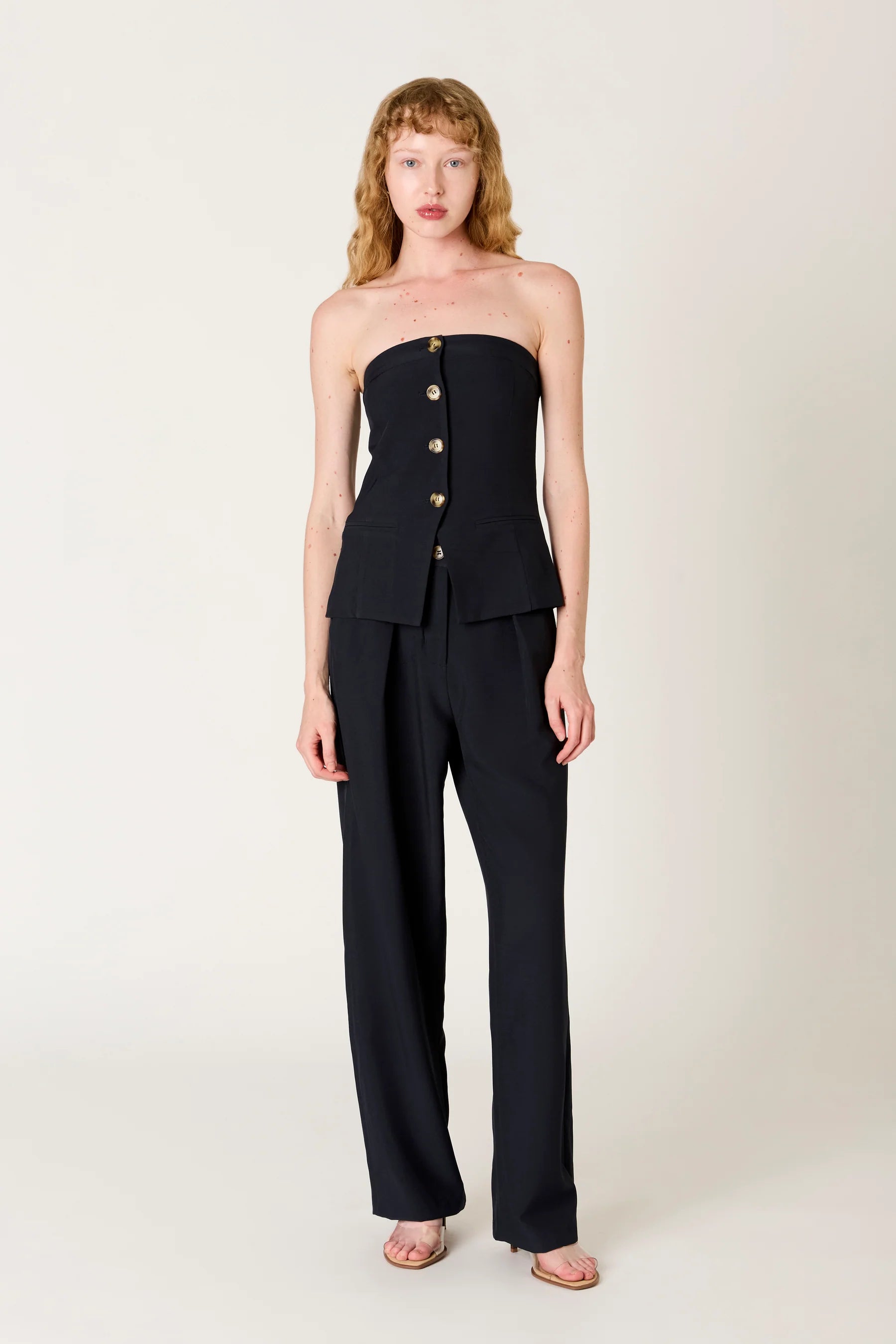 NIA Grainge Indigo Top Strapless Top