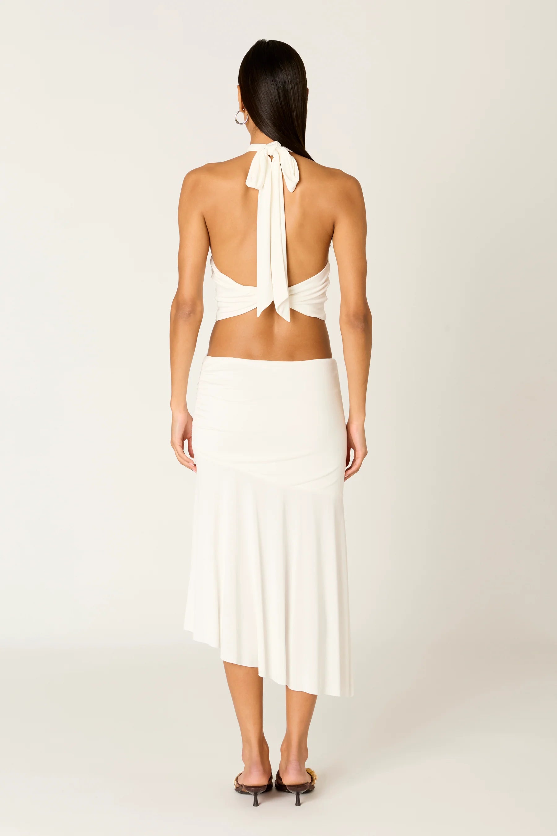 NIA Loucia White Halter Top