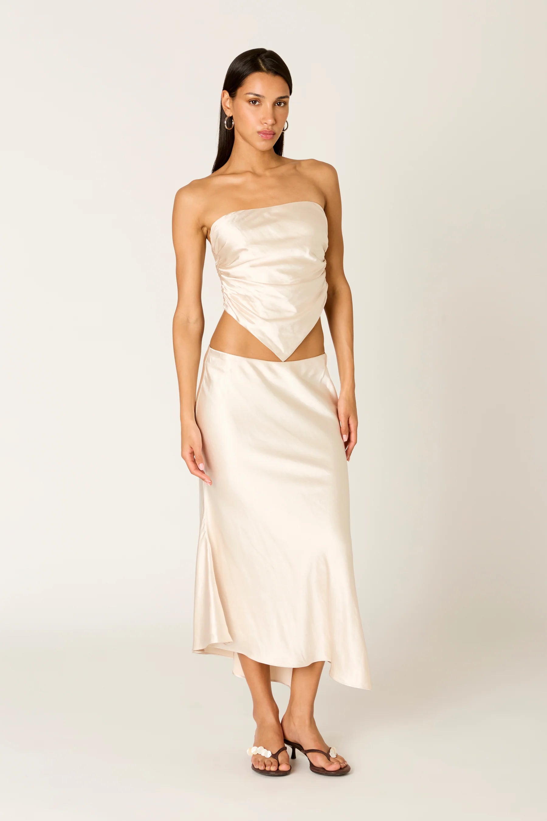 NIA Giacomo Strapless Top Ivory