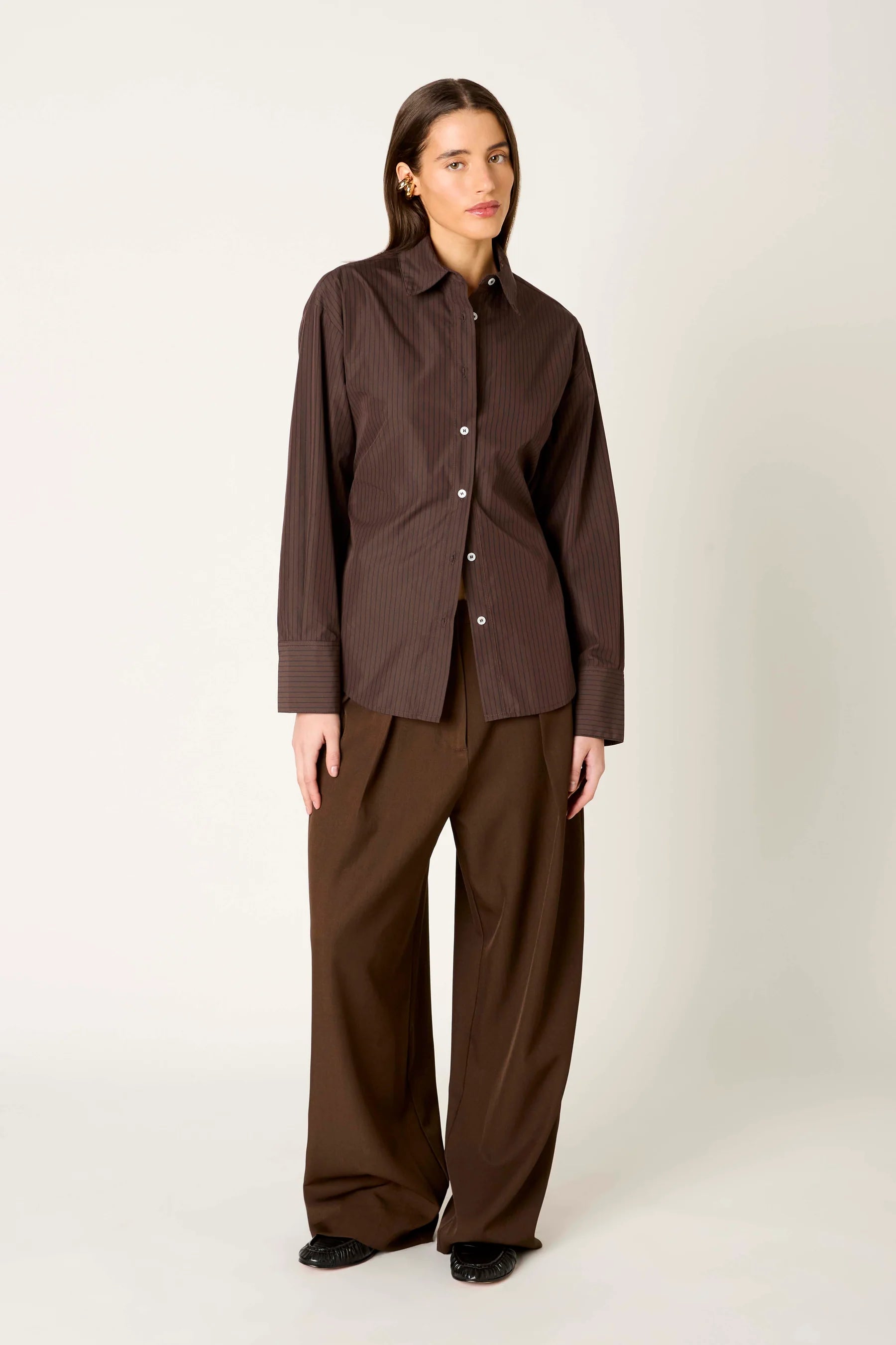 NIA Serrano Brown Shirt
