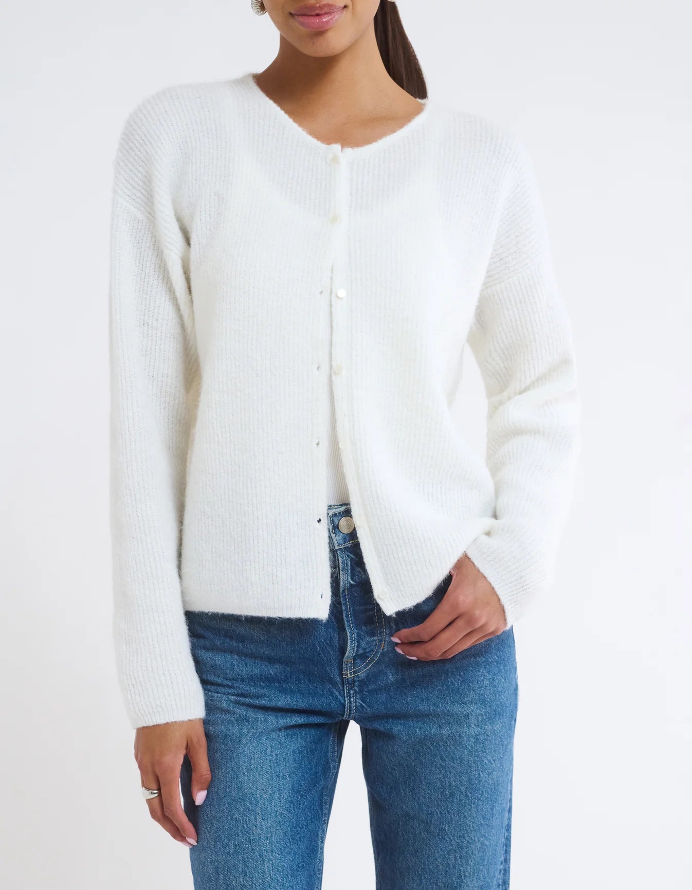 Newport Cardigan Ivory