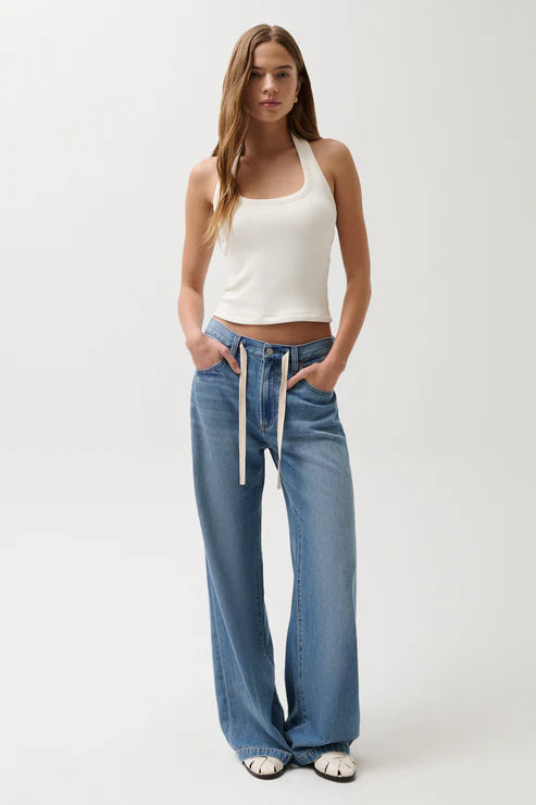 Pistola Jadyn Mid Rise Drawstring Palazzo Jean Expanse