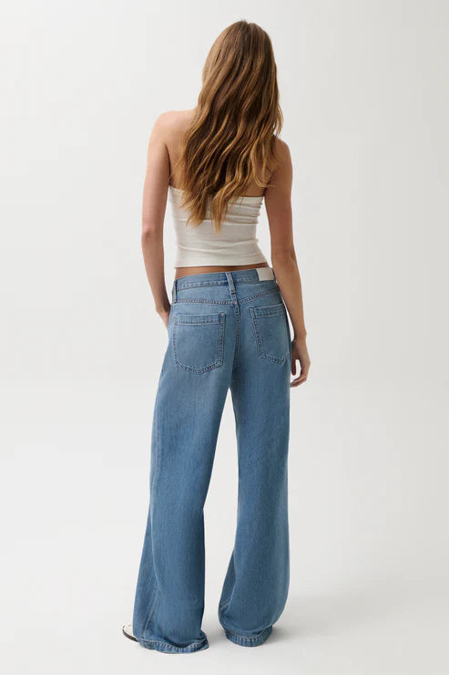 Pistola Jadyn Mid Rise Drawstring Palazzo Jean Expanse
