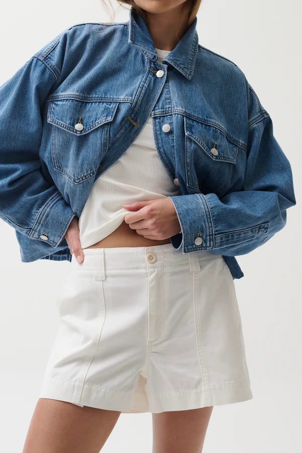 Pistola Mason White Relaxed Utility Shorts