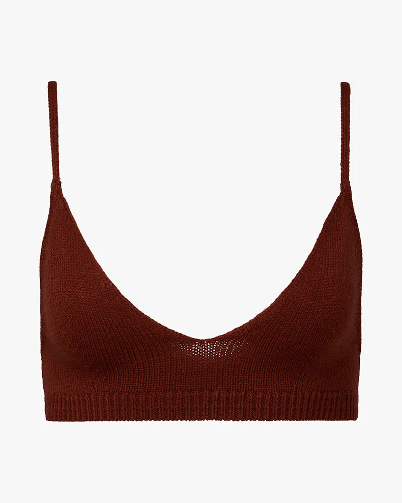 WeWoreWhat | Sweater Bra Top | Brown