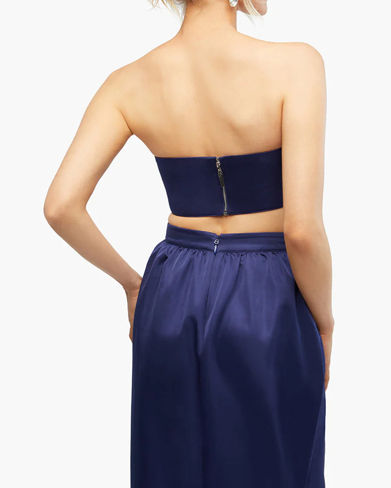 FINAL SALE WeWoreWhat | Bandeau Top Navy