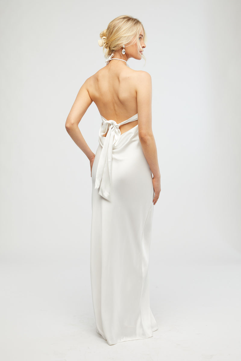 FINAL SALE WeWoreWhat | Strapless Silky Maxi Dress | White