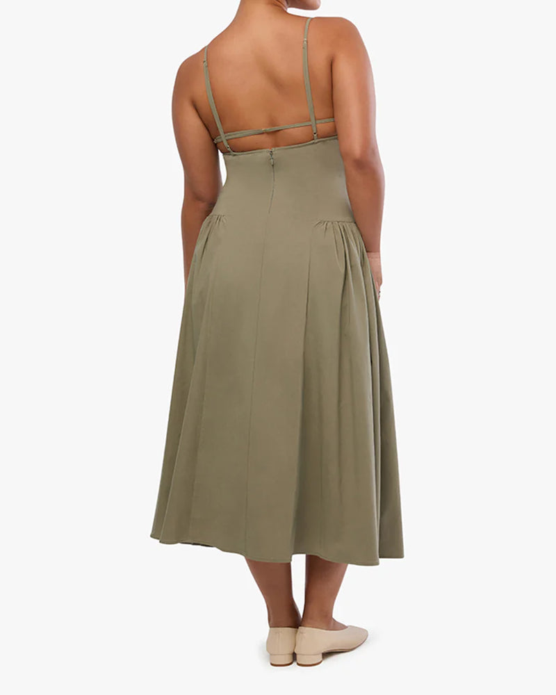 WeWoreWhat | Flare Panel Midi Dress | Laurel Oak