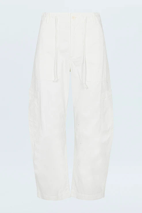Pistola Sabrina White Curved Utility Pants