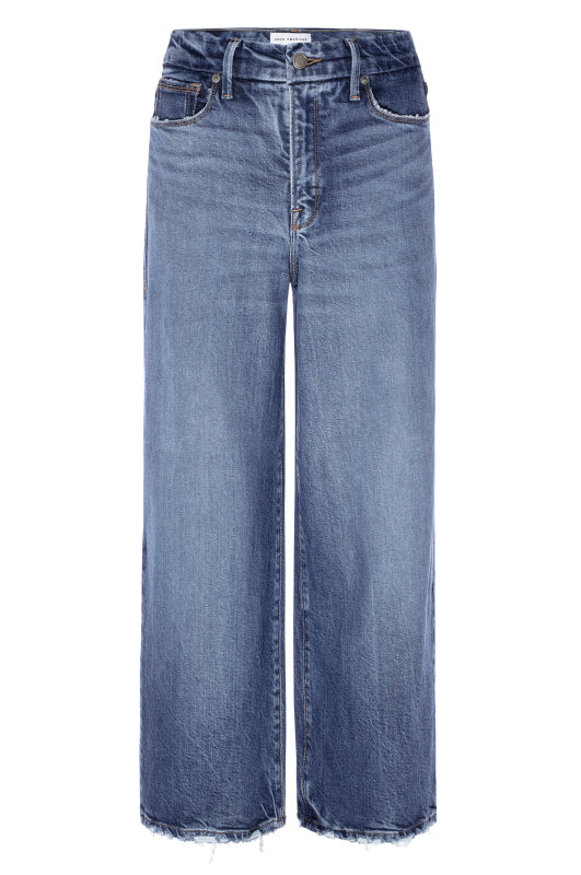 Good American | Soft-Tech Good Waist Cropped Palazzo Jeans Indigo737