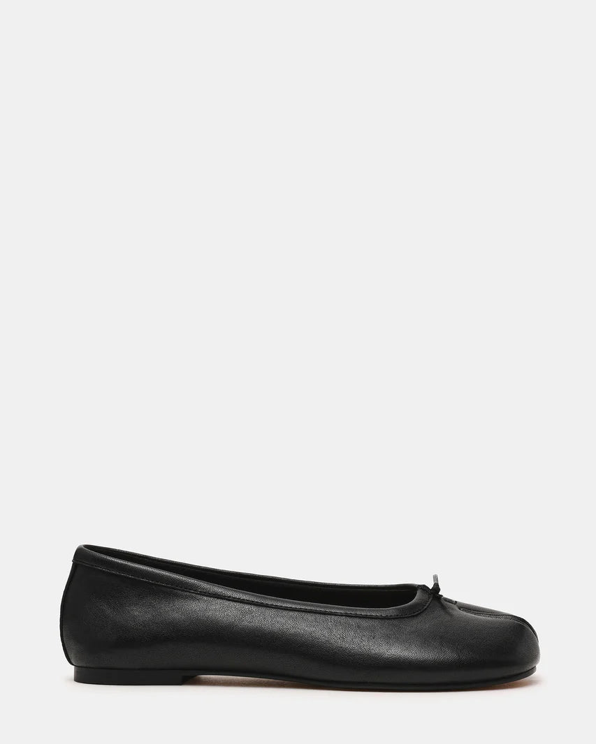Steve Madden Calico Black Leather Split Toe Tabi Ballet Flats