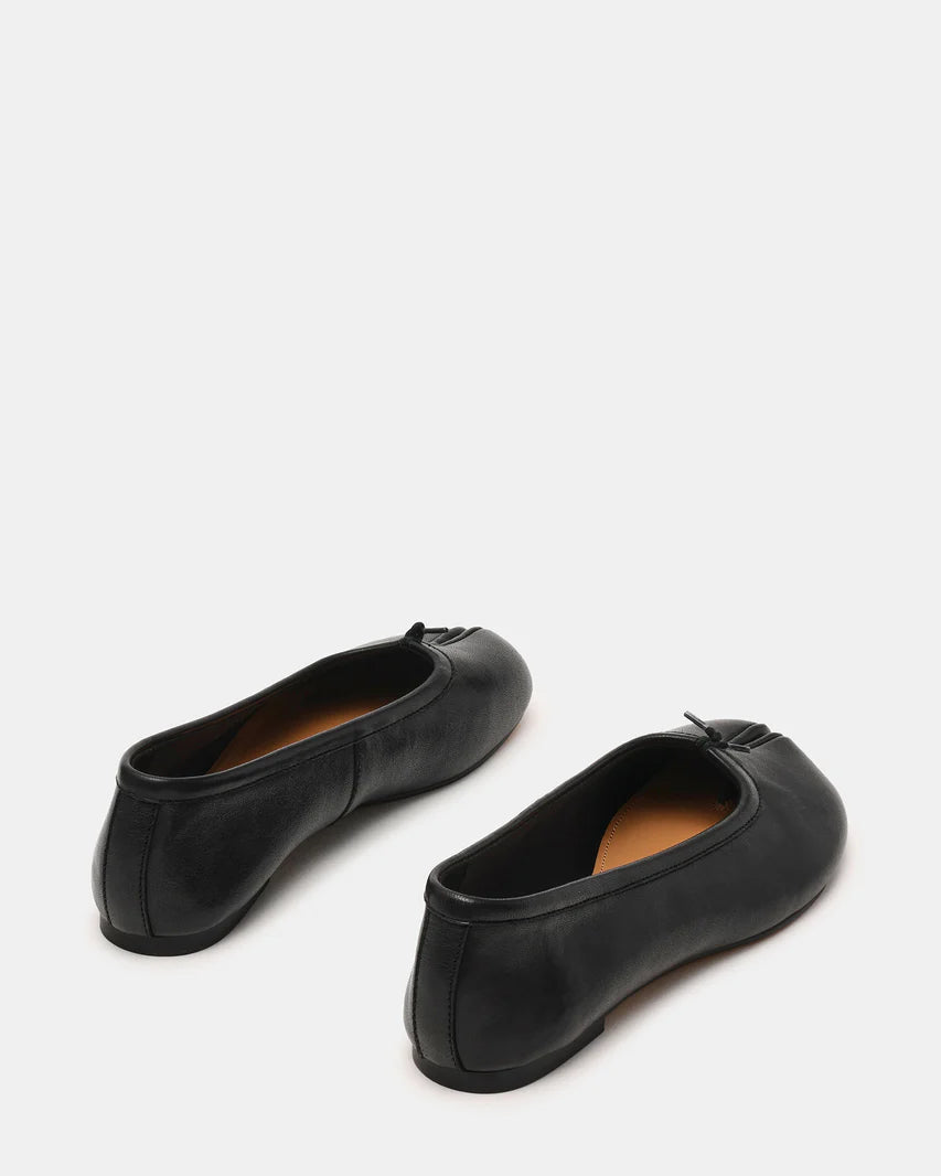 Steve Madden Calico Black Leather Split Toe Tabi Ballet Flats