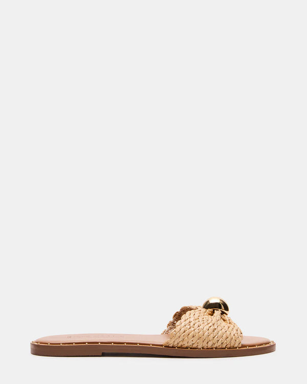 Steve Madden | Dipsy Natural Raffia Slides Sandals