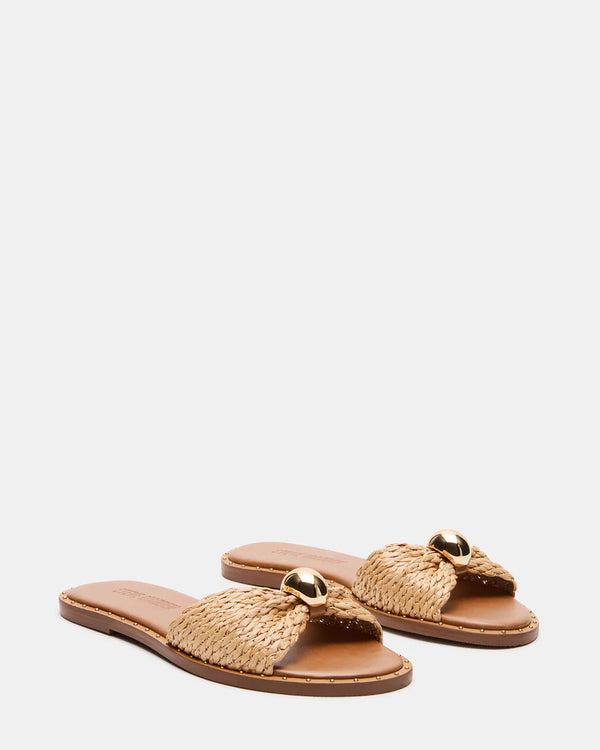 Steve Madden | Dipsy Natural Raffia Slides Sandals