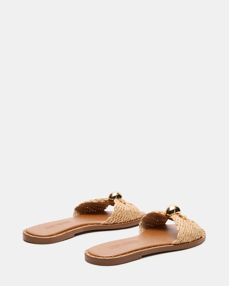 Steve Madden | Dipsy Natural Raffia Slides Sandals