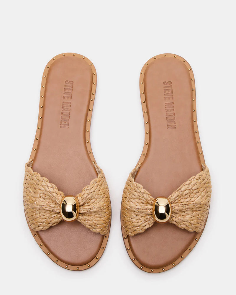 Steve Madden | Dipsy Natural Raffia Slides Sandals