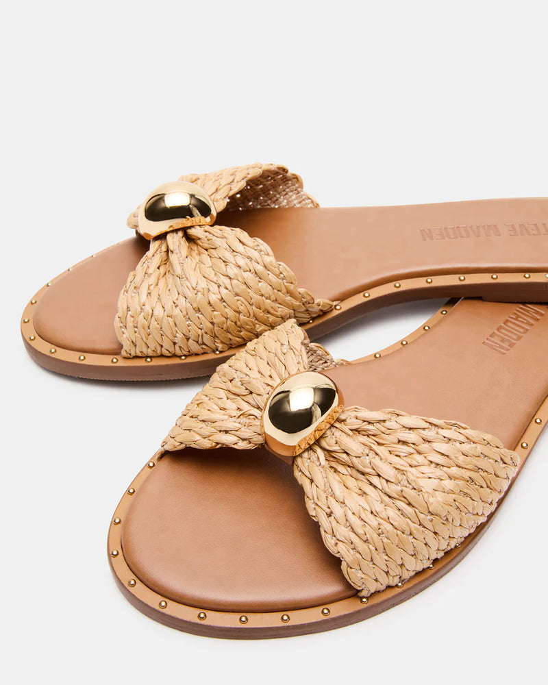 Steve Madden | Dipsy Natural Raffia Slides Sandals