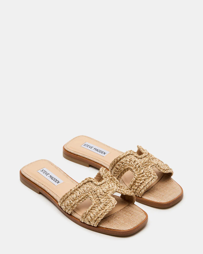 Steve Madden Haydn Crochet Raffia Sandals