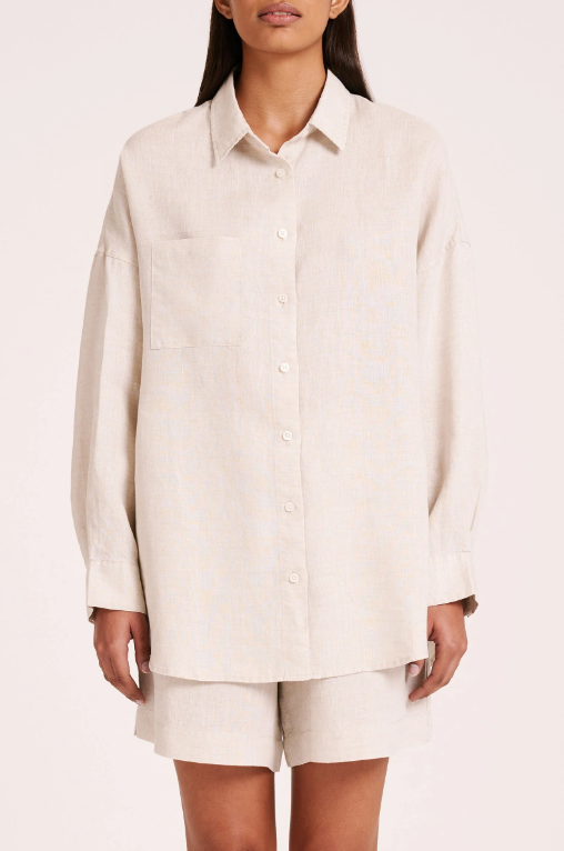 Nude Lucy | Lounge Heritage Linen Shirt | Natural