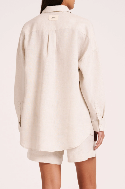 Nude Lucy | Lounge Heritage Linen Shirt | Natural