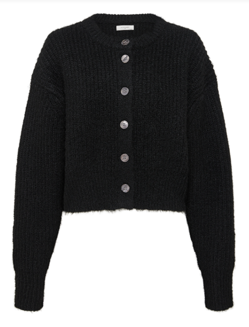 Nixon Cropped Cardigan Black