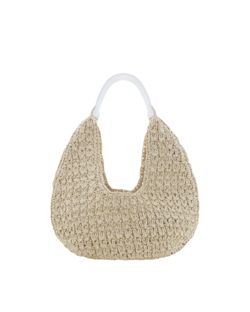 Jasmine Shoulder Bag | Raffia White