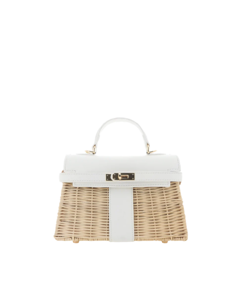 BILLINI | Hariette Ratten Handle Bag | Ratten White
