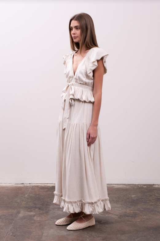 Kai Bubble Sleeve Top | Natural