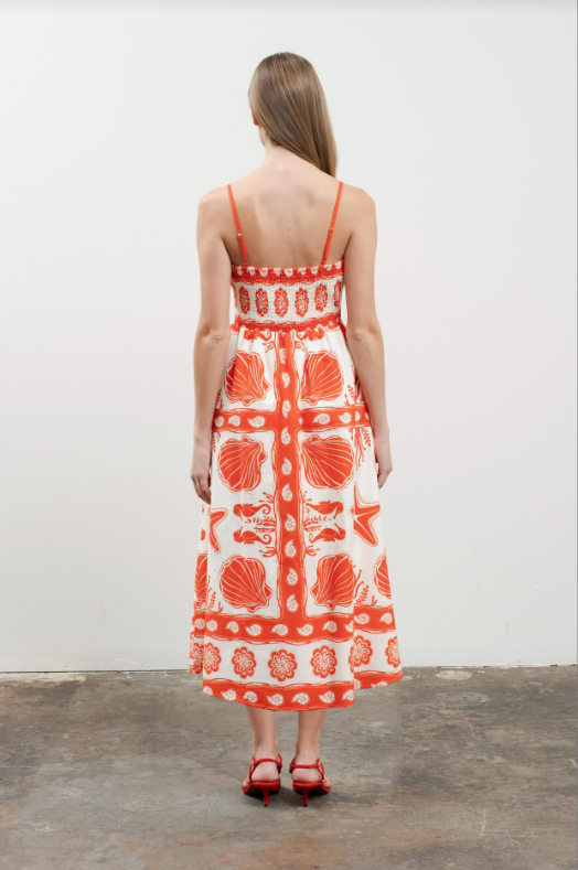 Hazel Midi Dress | Red