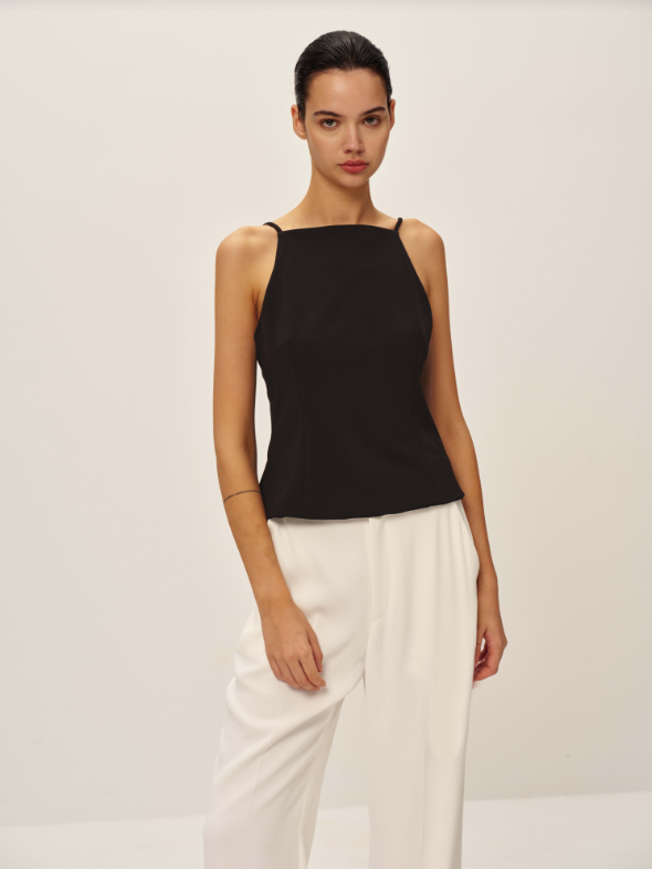 Elodie | Loren Crepe Top Black