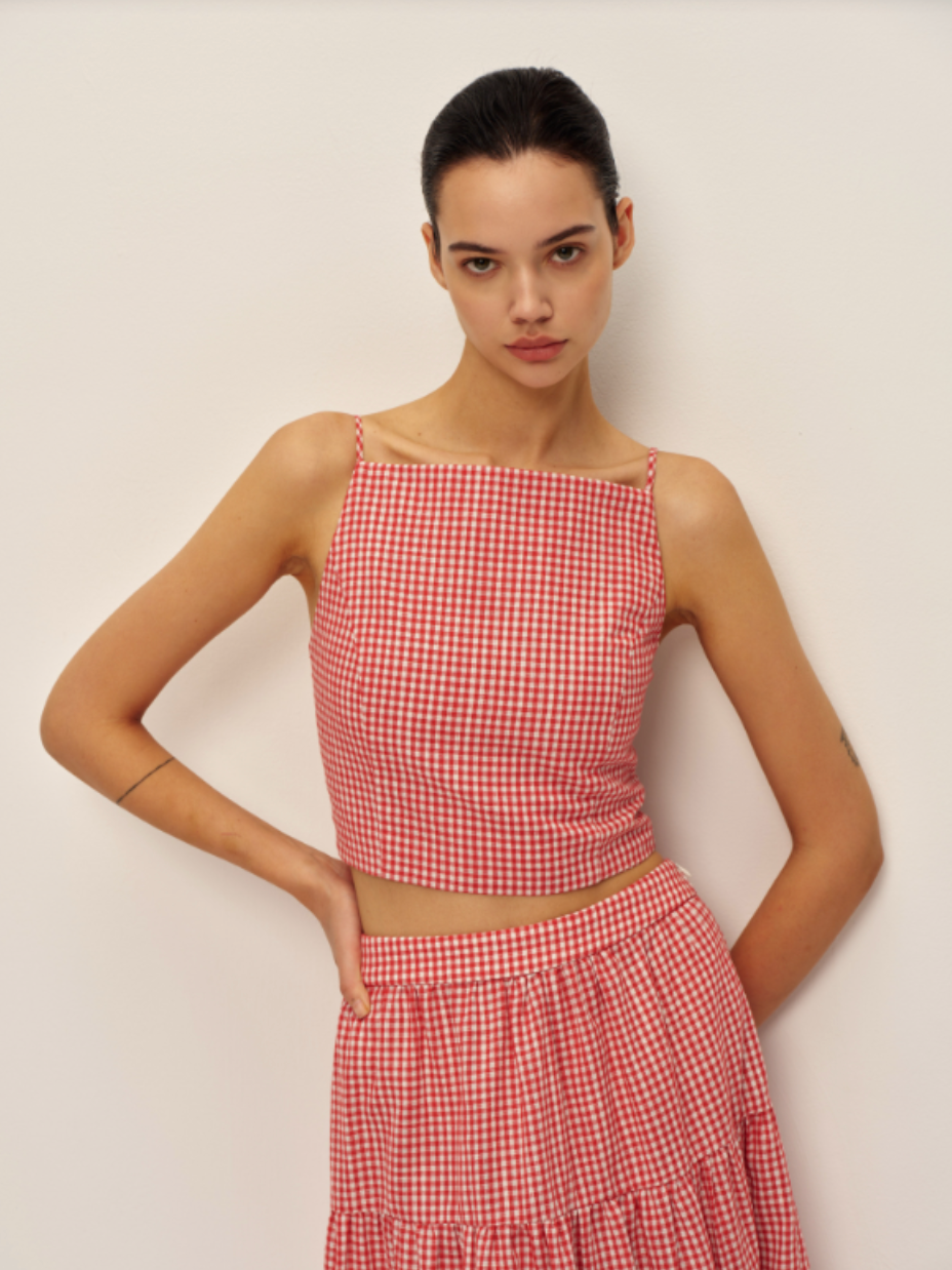 Jamie Top Red Gingham