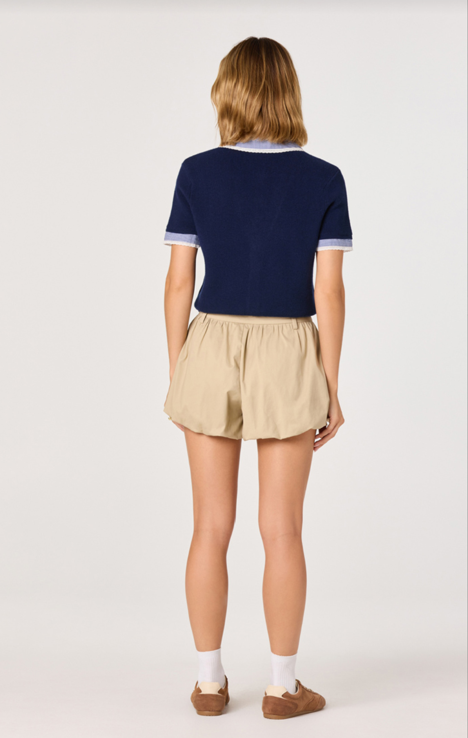 ASTR The Label Marlee Navy Plaid Mixed Media Cardigan Sweater Coco Kimono.