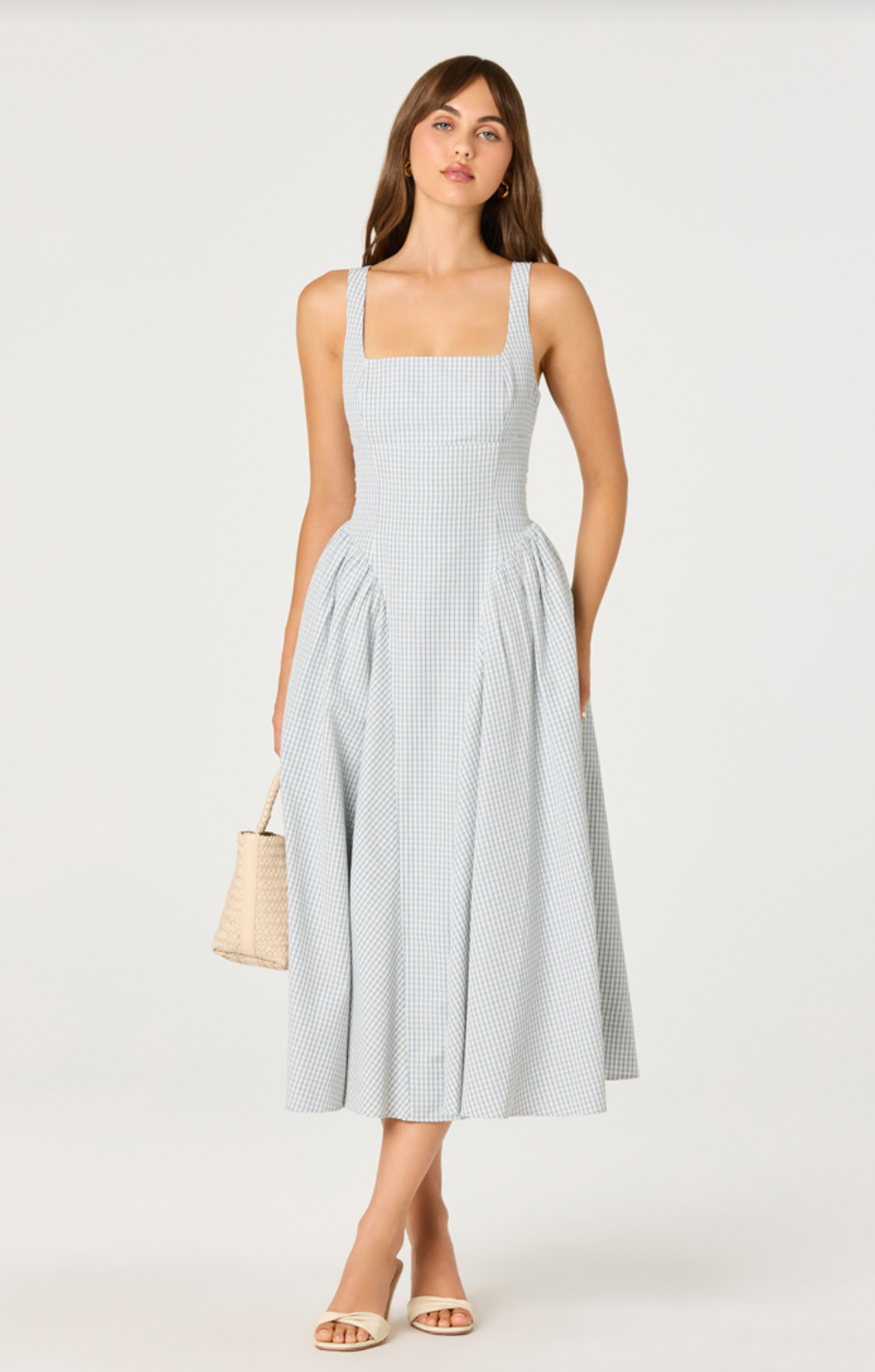 ASTR The Label Vinya Blue Plaid Dress