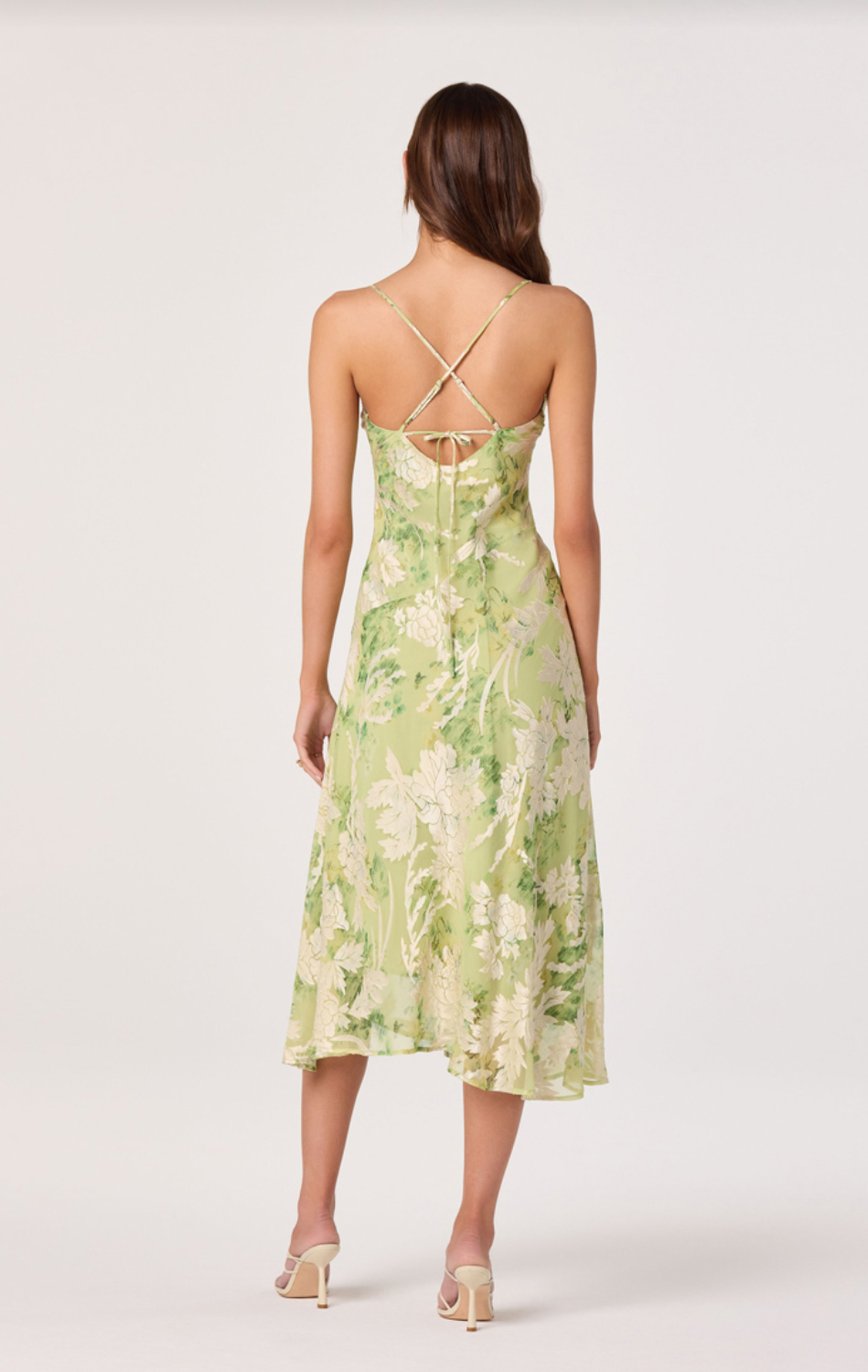 Gaia Light Green Floral Dress