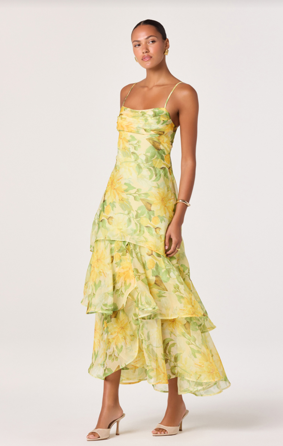 Allison Yellow Floral Dress