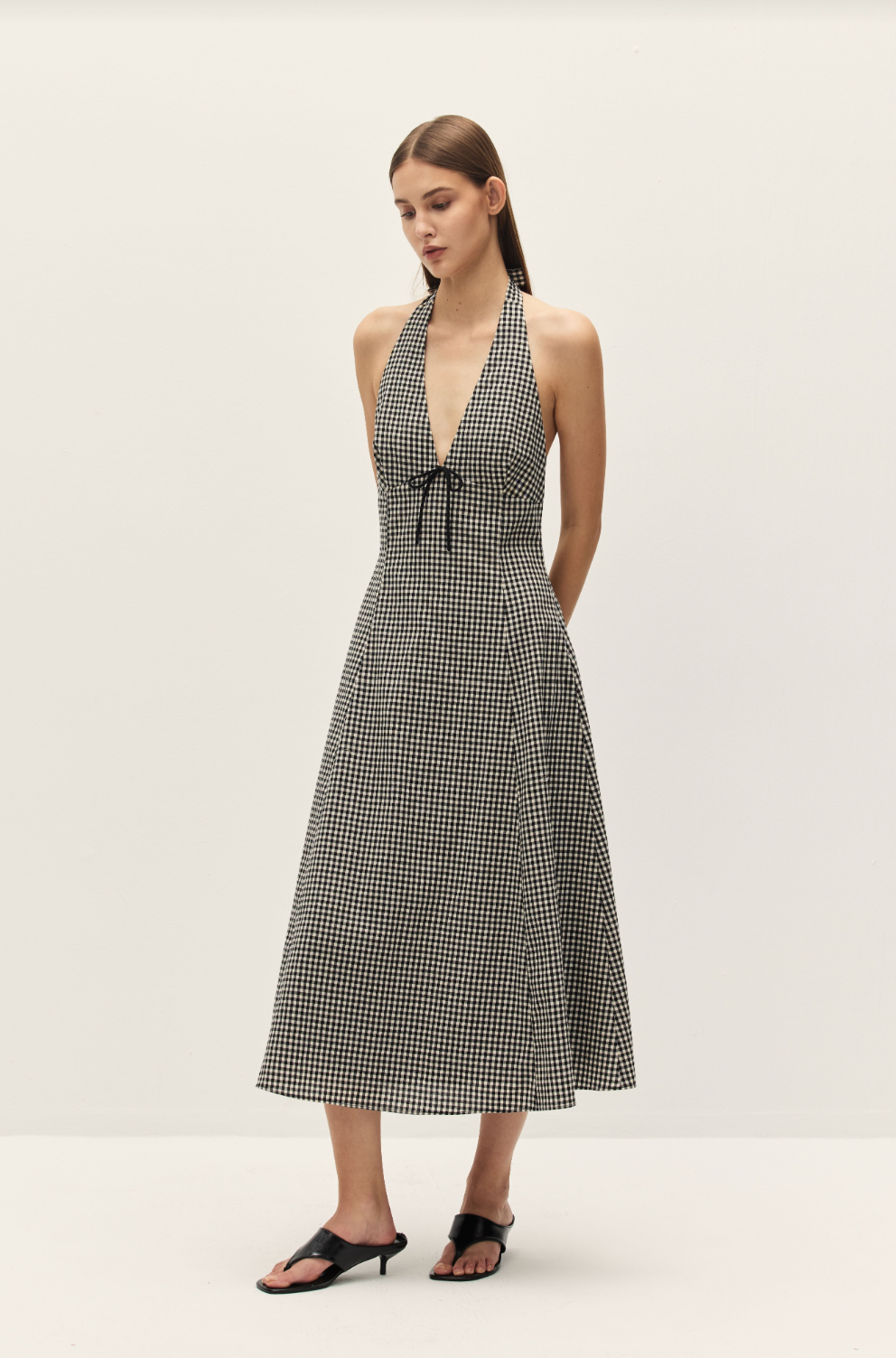 Elodie Serena Gingham Midi Dress